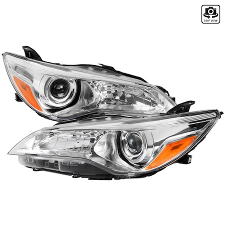 Spec-D Tuning 15-16 Toyota Camry Headlights- Oe Style Chrome 2LHP-CAM15-GO